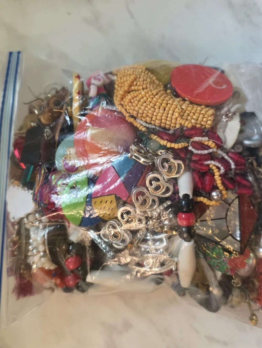 Mixed Broken Costume Jewelry Lot for Crafts